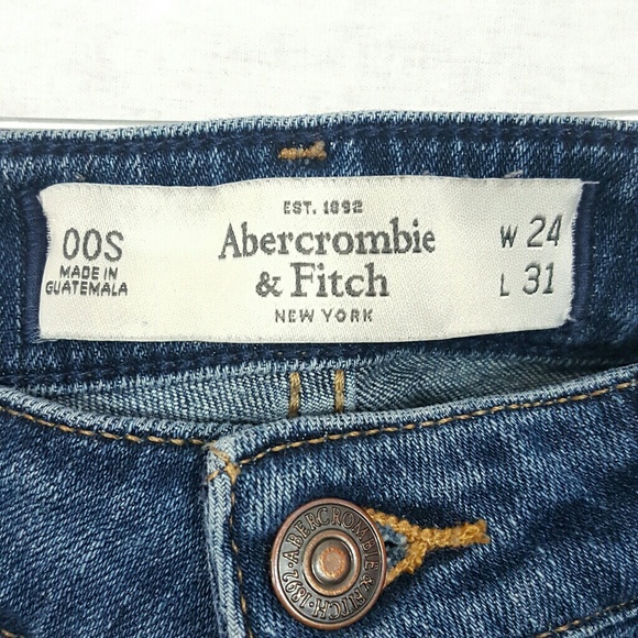 Abercrombie & Fitch Dark Blue Skinny Jeans 00 S - Picture 3 of 4